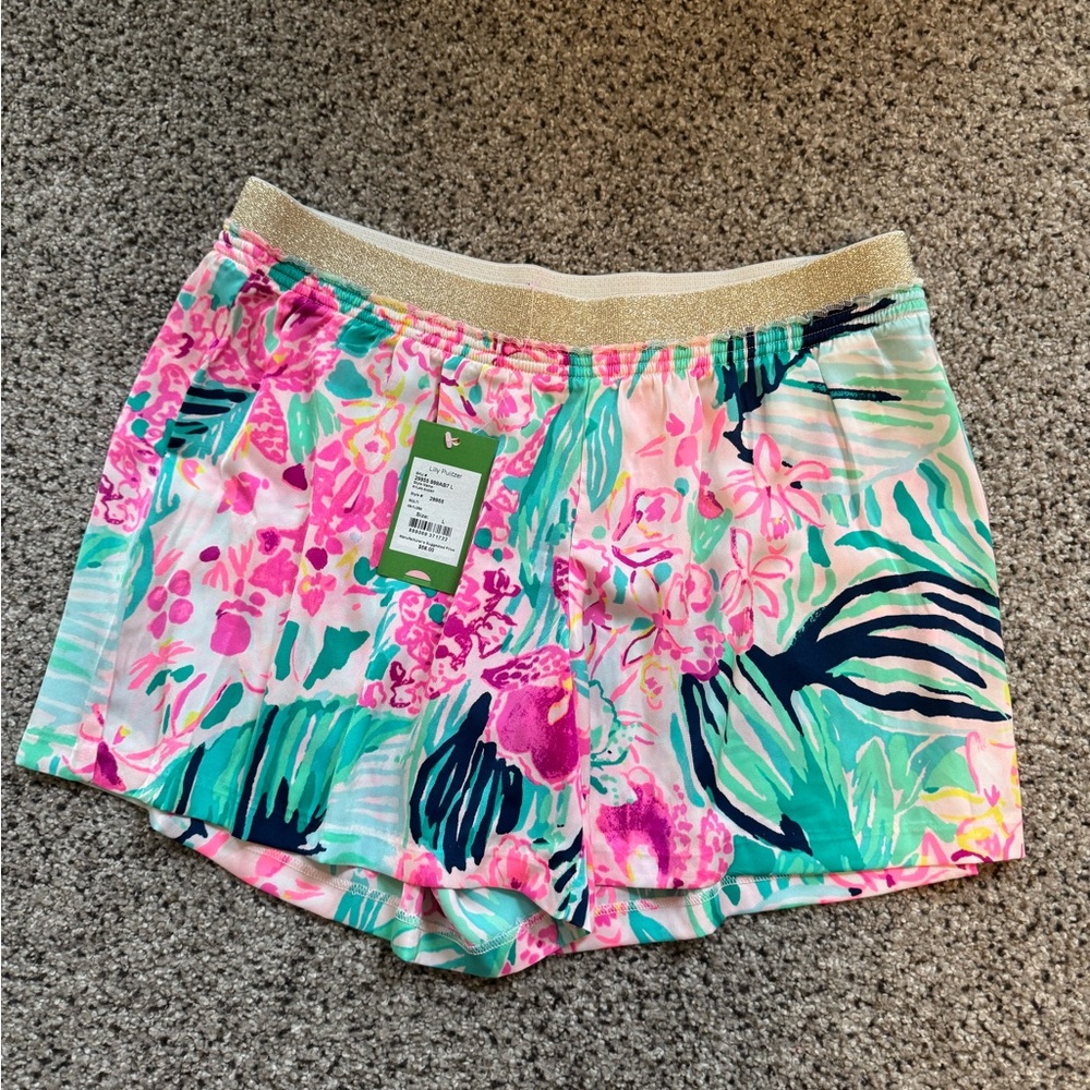 Lilly Pulitzer Rylan Via Flora Floral Shorts Large